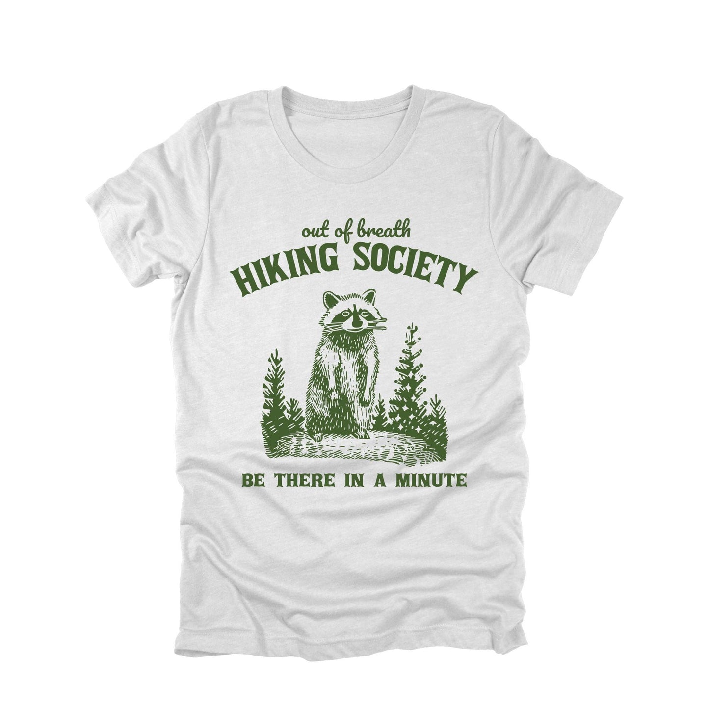 Out of Breath Hiking Society Shirt, Funny Hiking Shirt, Raccoon Hiking Tee, Funny Hiker Graphic Tee, Nature Lover Hiking Shirt