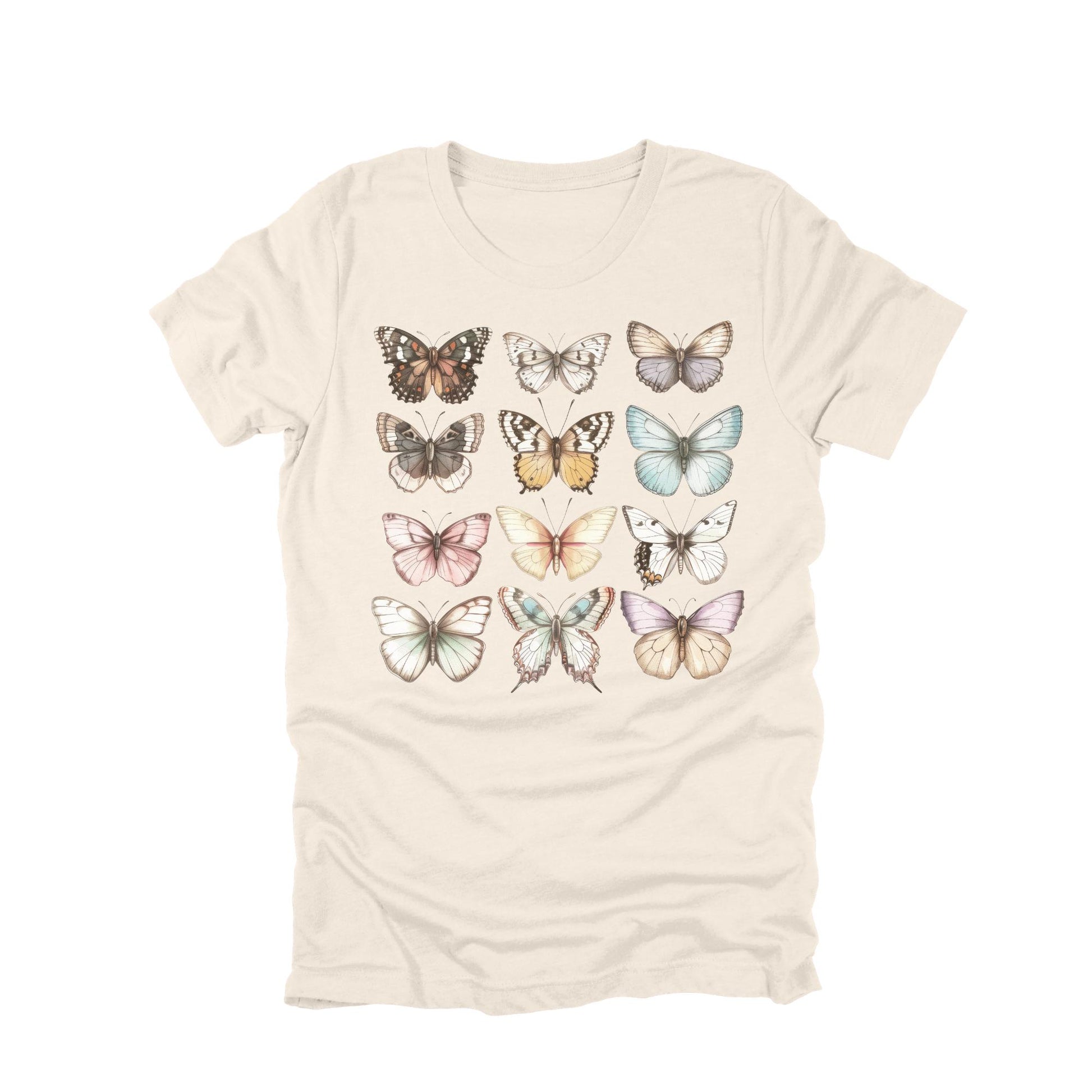 Vintage Butterfly Shirt, Botanical Butterfly Tee, Colorful Butterfly Graphic Tee, Nature Lover Shirt, Cottagecore Butterfly Shirt