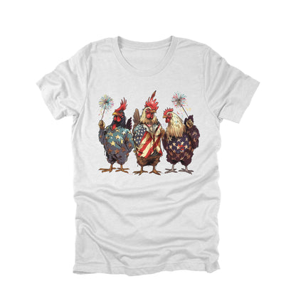 Patriotic Chicken Shirt, 4th of July Chicken Tee, Funny Patriotic Rooster Shirt, Americana Farm Chicken Tee