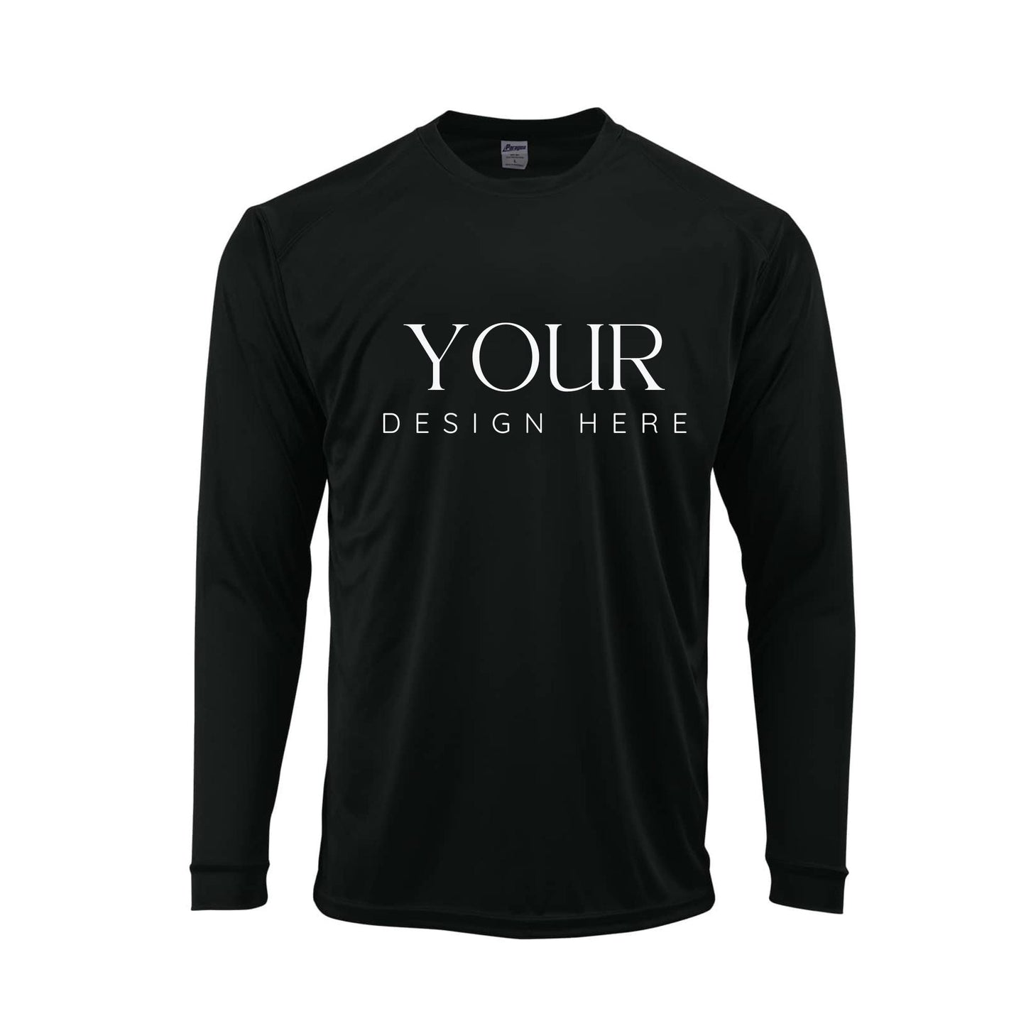 performance long sleeve shirt moisture wicking upf 50 sun protection tee custom design personalized adult crew top