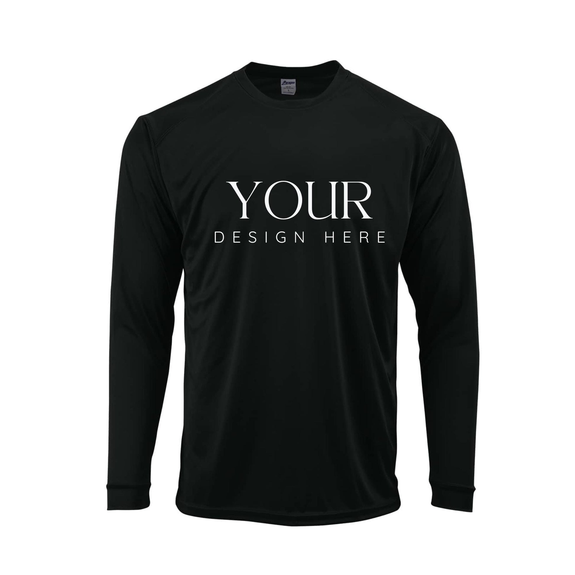 performance long sleeve shirt moisture wicking upf 50 sun protection tee custom design personalized adult crew top