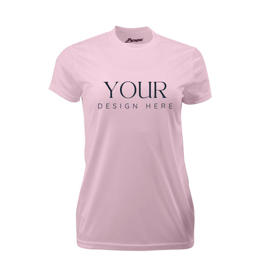 Ladies UPF Short Sleeve Crew Neck Custom Sun Shirt, Crew Neck Short Sleeve UPF Shirt, Personalized Performance Tee, Custom Logo Shirt