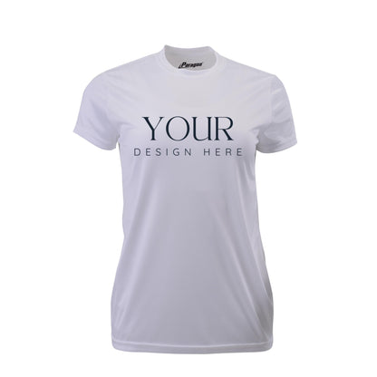 Ladies UPF Short Sleeve Crew Neck Custom Sun Shirt, Crew Neck Short Sleeve UPF Shirt, Personalized Performance Tee, Custom Logo Shirt