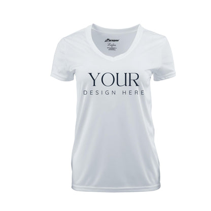 Ladies UPF Short Sleeve V-Neck Custom Sun Shirt, Crew Neck Short Sleeve UPF Shirt, Personalized Performance Tee, Custom Logo Shirt