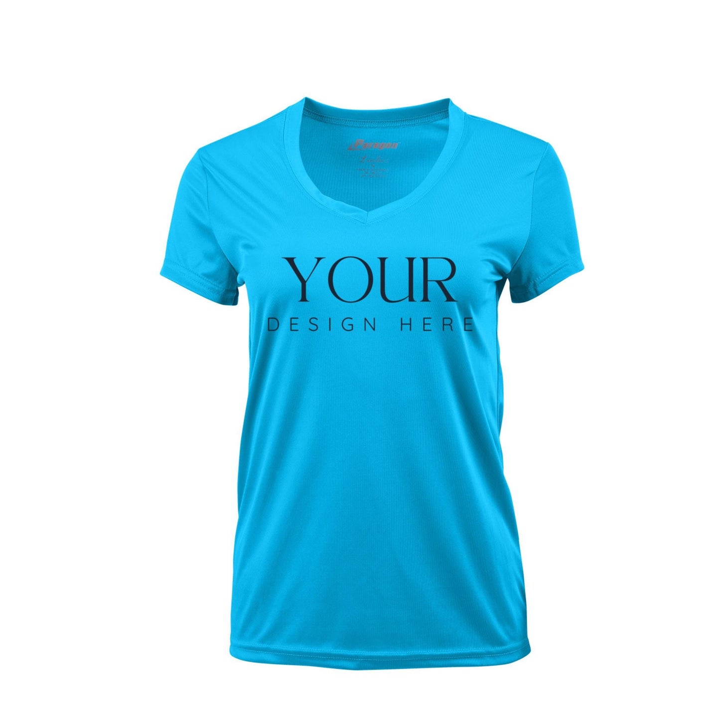 Ladies UPF Short Sleeve V-Neck Custom Sun Shirt, Crew Neck Short Sleeve UPF Shirt, Personalized Performance Tee, Custom Logo Shirt