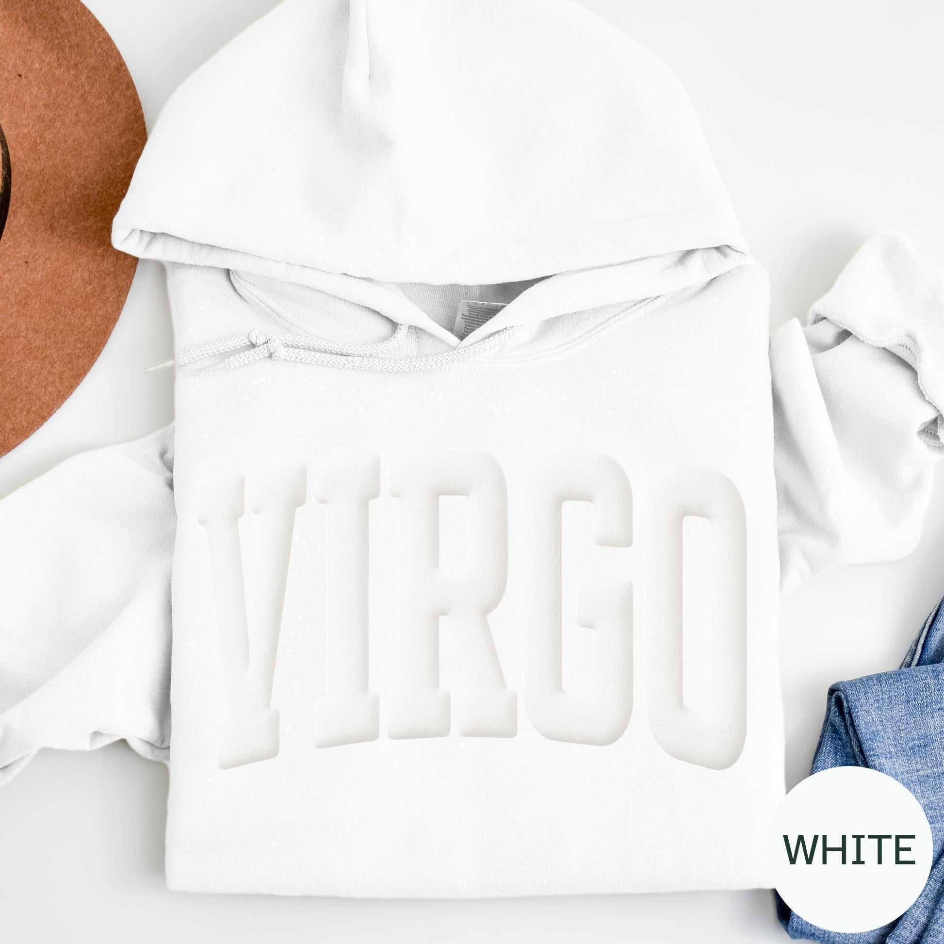 Zodiac Sweatshirt: CURVED Puff Print Design - Personalized Astrology Shirt