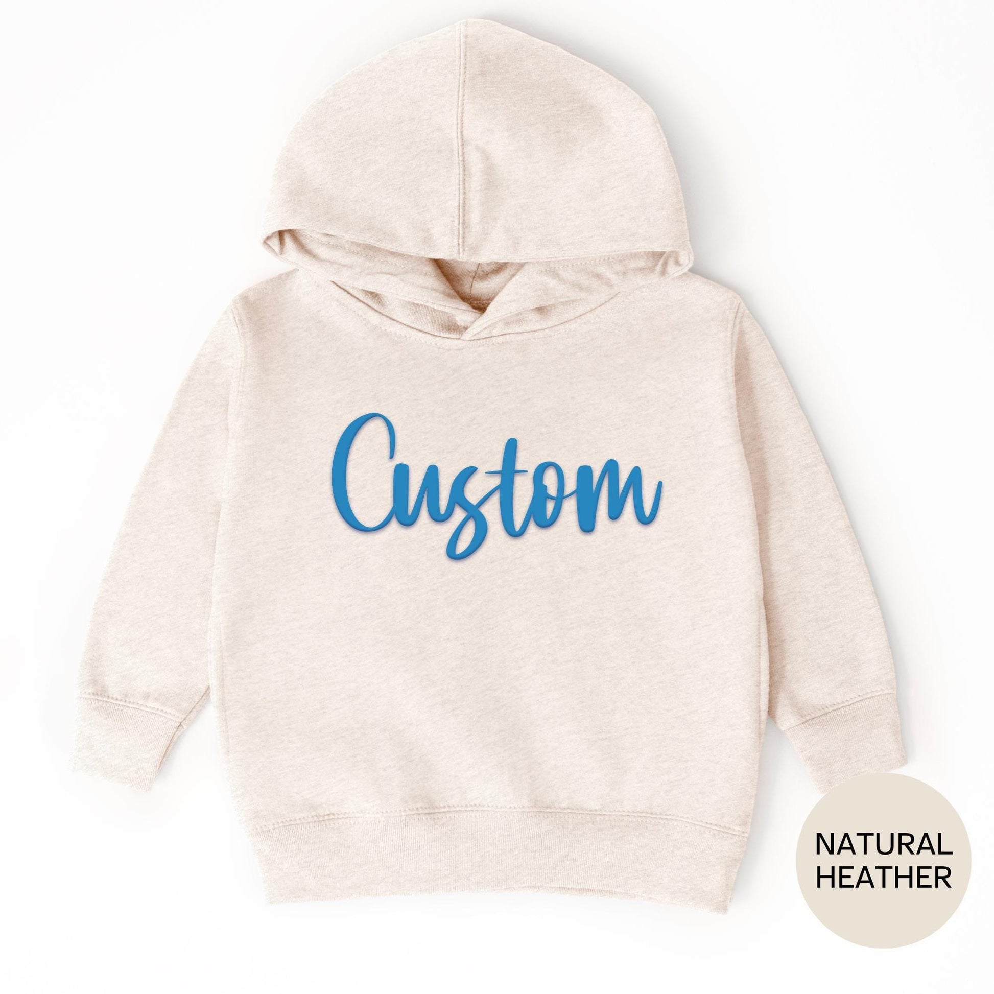 Toddler Puff Print Hoodie Rabbit Skins, Custom Name Toddler Hoodie, Raised Text Kids Hoodie, Personalized Puff Lettering Sweatshirt