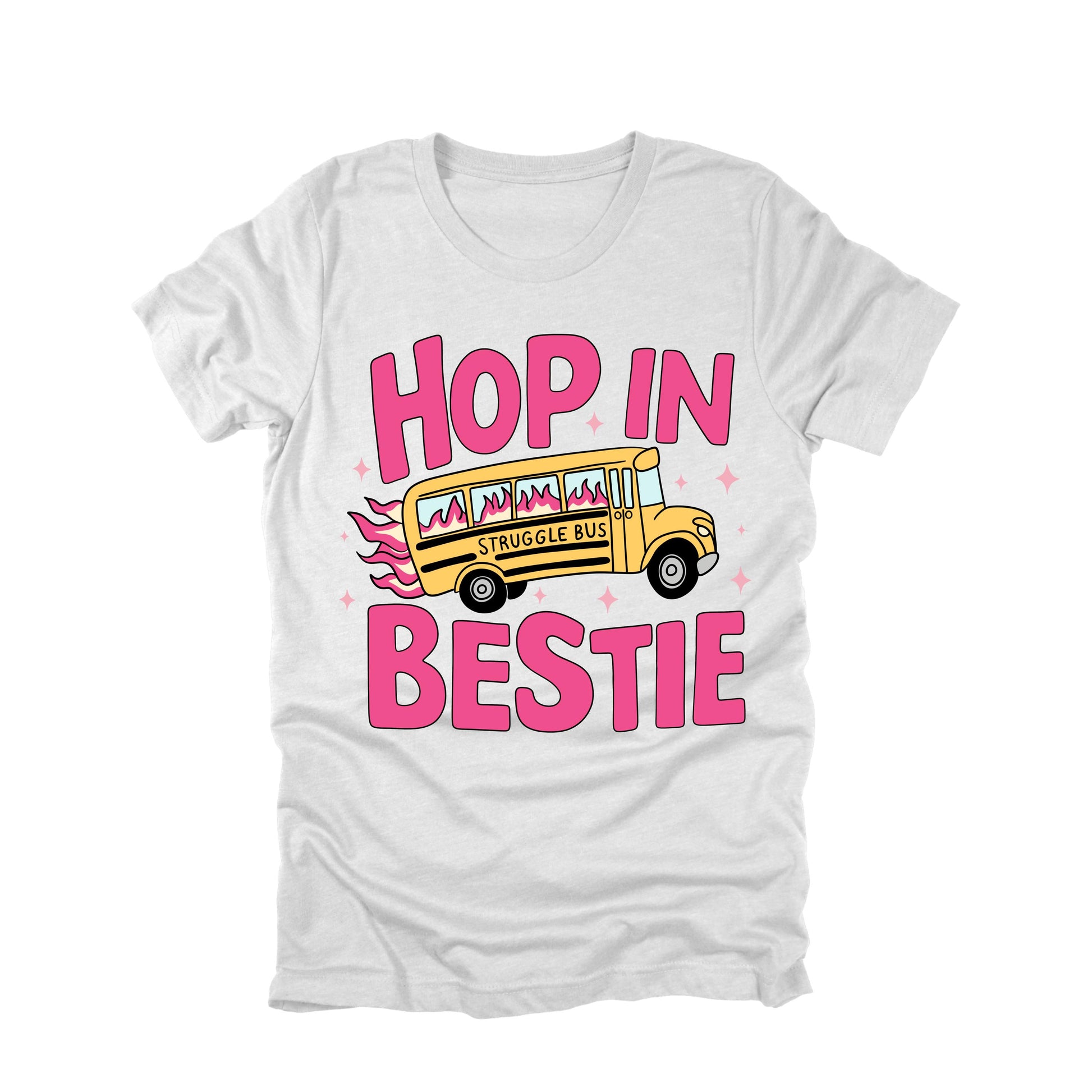 Hop In Bestie Struggle Bus Shirt Funny Mental Health Humor Graphic Tee
