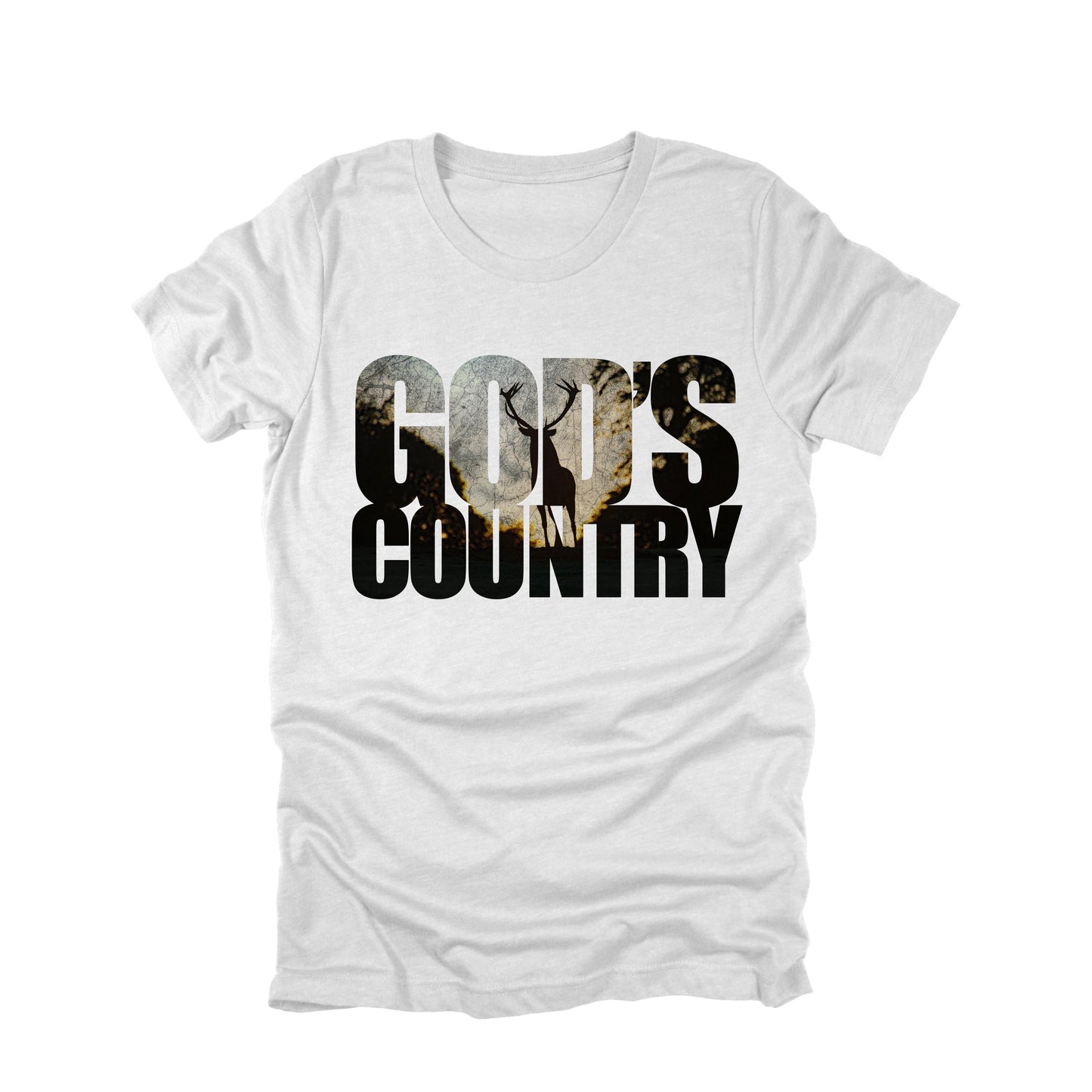 Gods Country Shirt Deer Hunting Graphic Tee Outdoors Hunting Nature Shirt