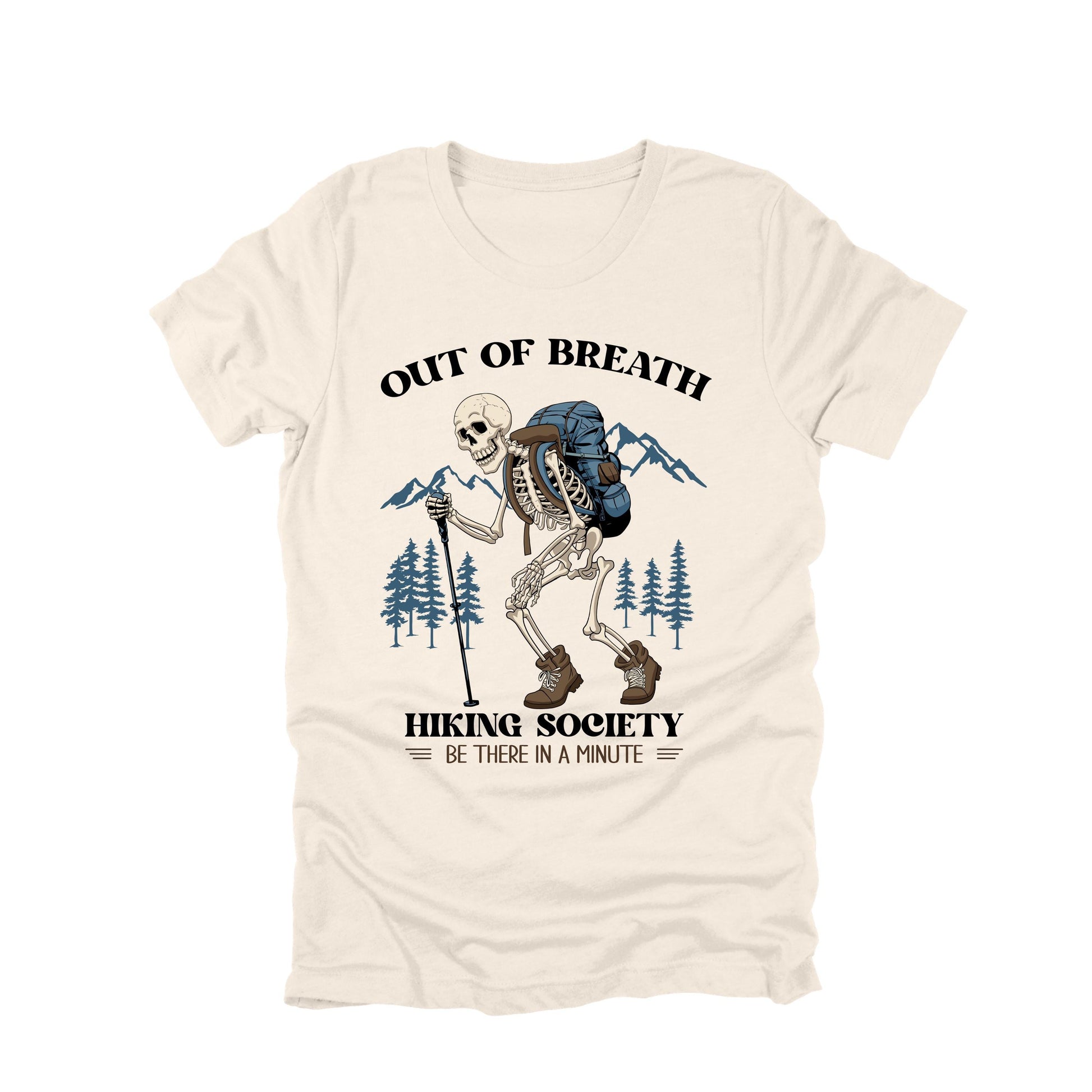 Out Of Breath Hiking Society Shirt Funny Skeleton Hiking Graphic Tee Hiker Shirt