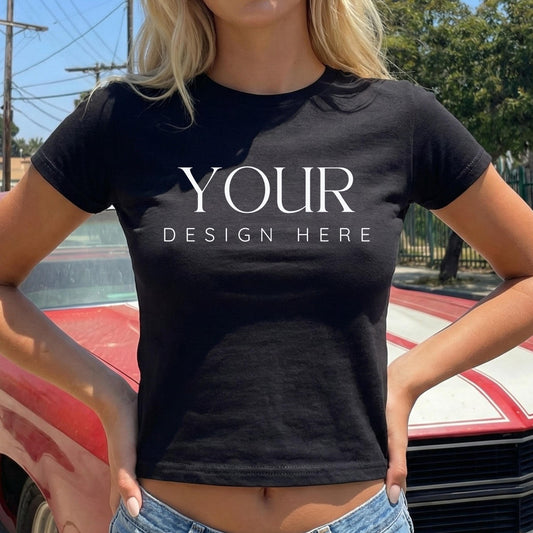 Gildan 5000B Baby Tee Custom Shirt, Y2K Fitted T Shirt, Personalized Tee, Custom Graphic Shirt, Trendy Tee