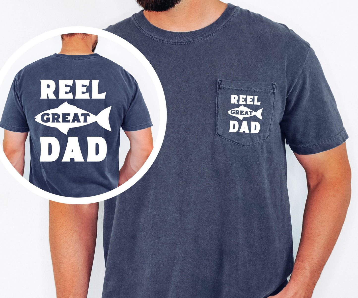 Reel Great Dad Fishing Father T-shirt
