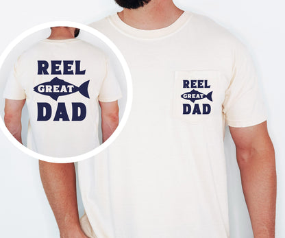 Reel Great Dad Fishing Father T-shirt