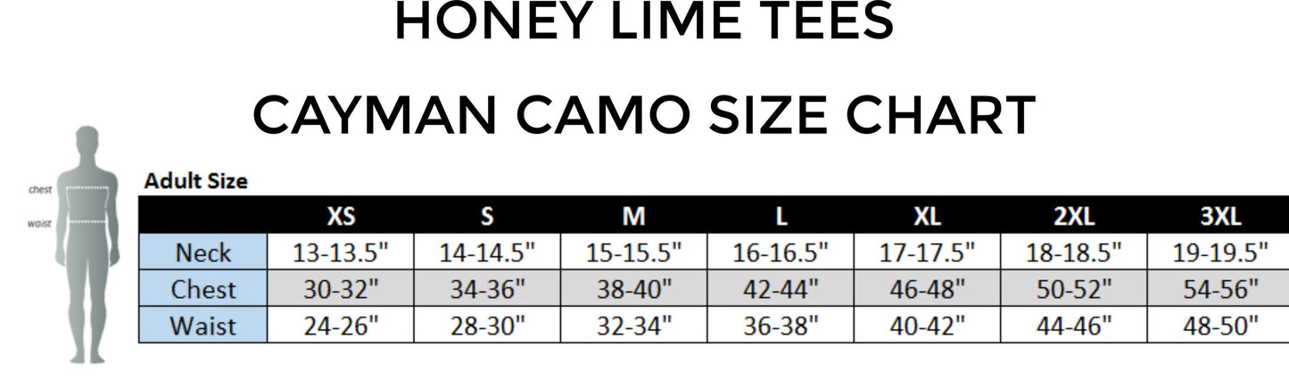 Custom Logo Cayman Camo Long Sleeve UPF 50+ Performance Sun Protection Shirts