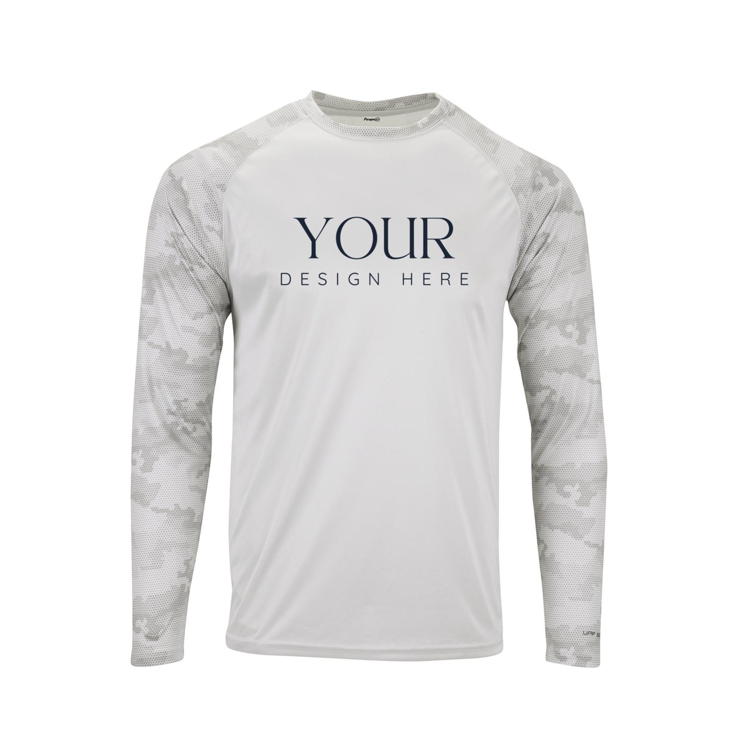 Custom Logo Cayman Camo Long Sleeve UPF 50+ Performance Sun Protection Shirts