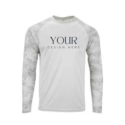 Custom Logo Cayman Camo Long Sleeve UPF 50+ Performance Sun Protection Shirts