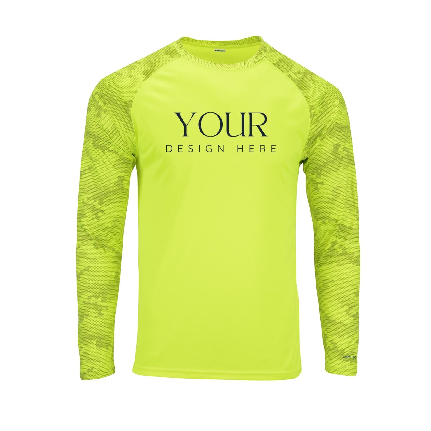 Custom Logo Cayman Camo Long Sleeve UPF 50+ Performance Sun Protection Shirts