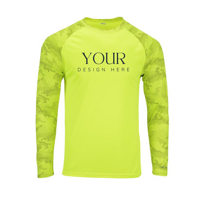 Custom Logo Cayman Camo Long Sleeve UPF 50+ Performance Sun Protection Shirts