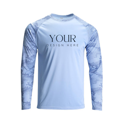 Custom Logo Cayman Camo Long Sleeve UPF 50+ Performance Sun Protection Shirts