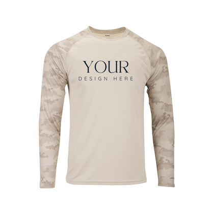 Custom Logo Cayman Camo Long Sleeve UPF 50+ Performance Sun Protection Shirts