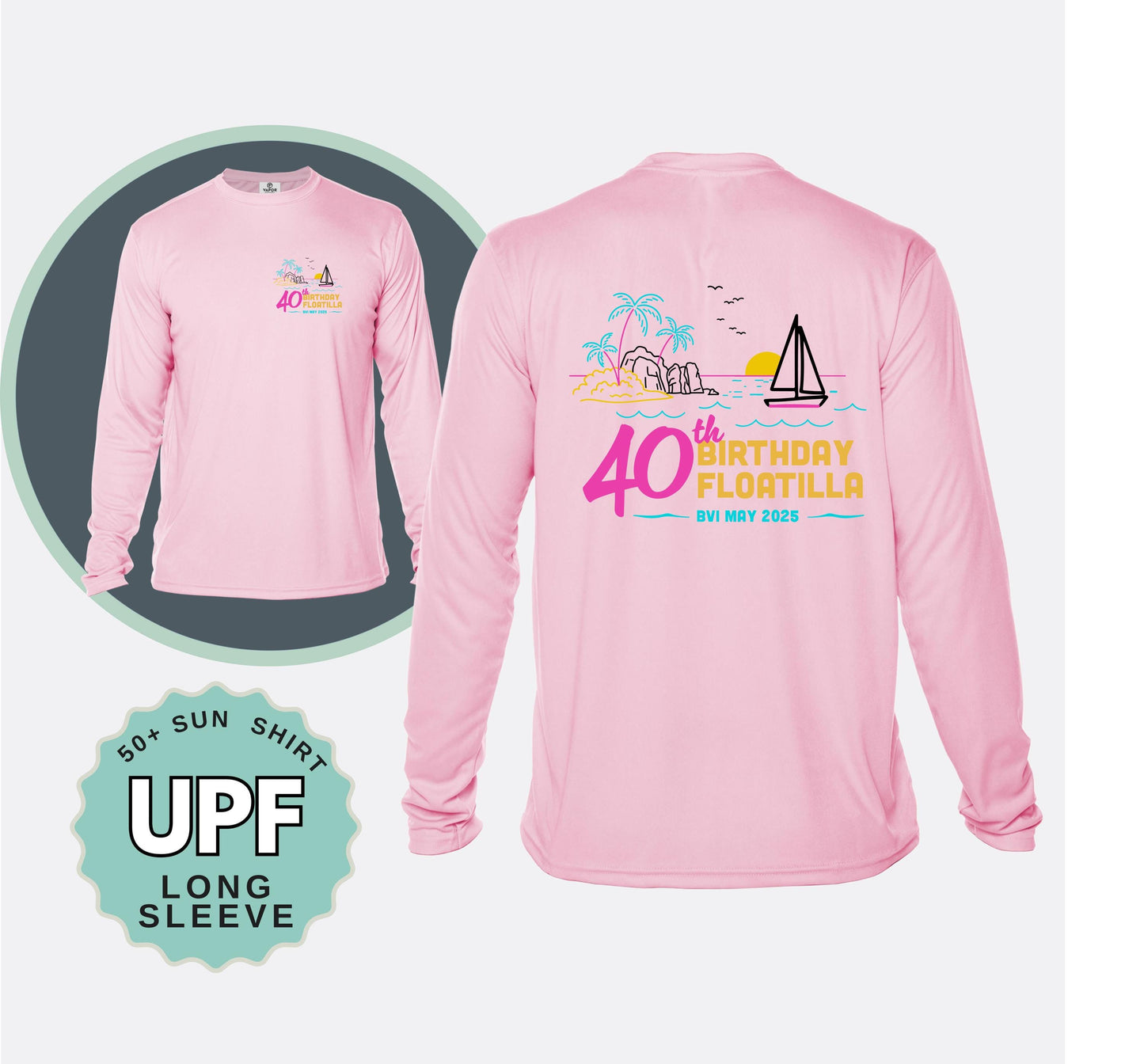 Custom Family Matching UPF Shirts, Personalized Long Sleeve Sun Shirts, Youth Toddler Adult Shirts, Vacation Family Shirts