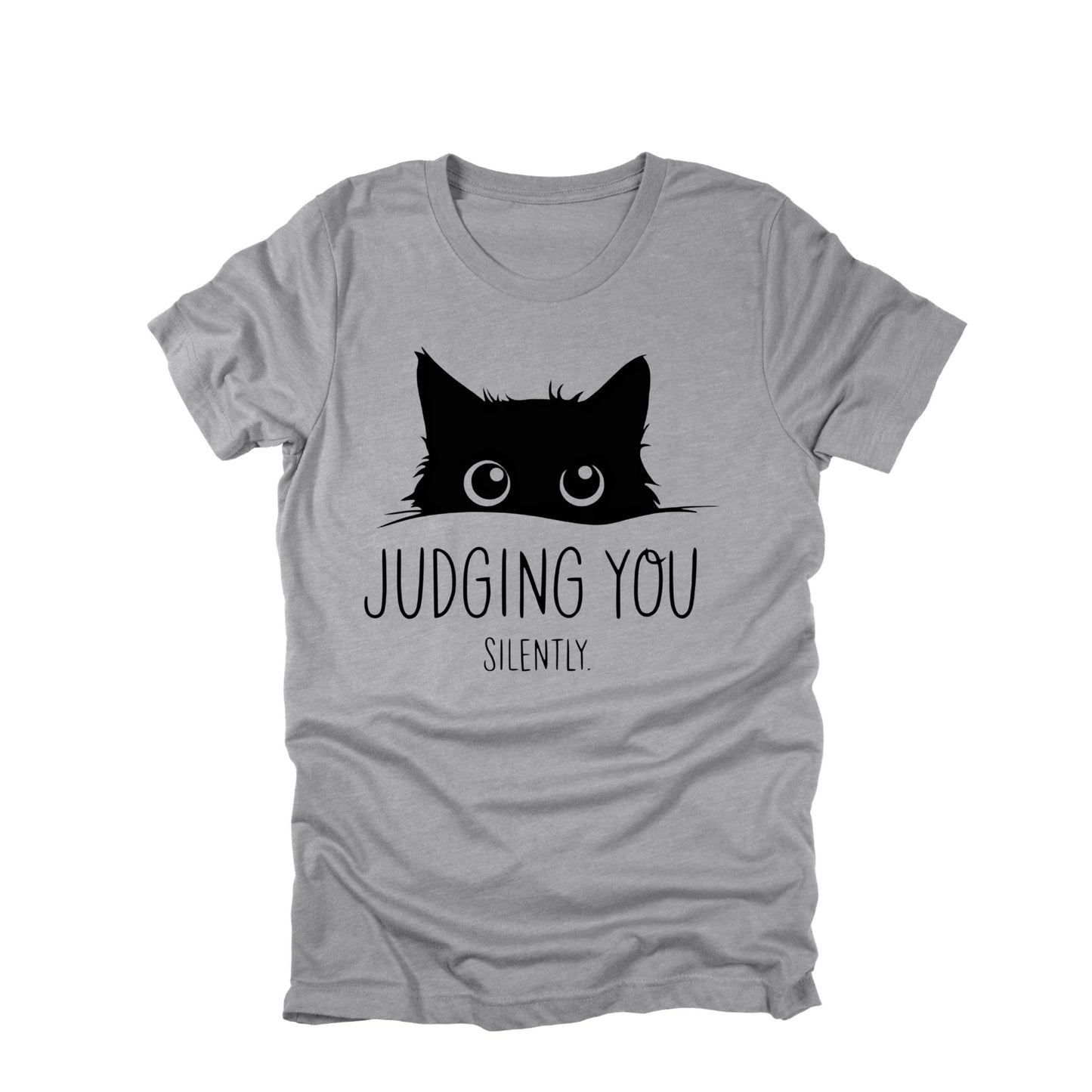 Judging You Silently Cat Shirt, Funny Cat Shirt, Cat Lover Humor Tee, Sarcastic Cat Graphic Tee, Cat Owner Shirt
