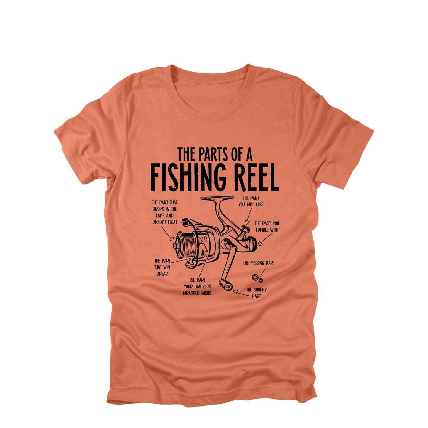 Parts of a Fishing Reel Funny Fishing Shirt, Fishing Shirt, Dad Lake Boat Trip Gift for Fishermen, Father's Day Mens Fishing T-Shirt