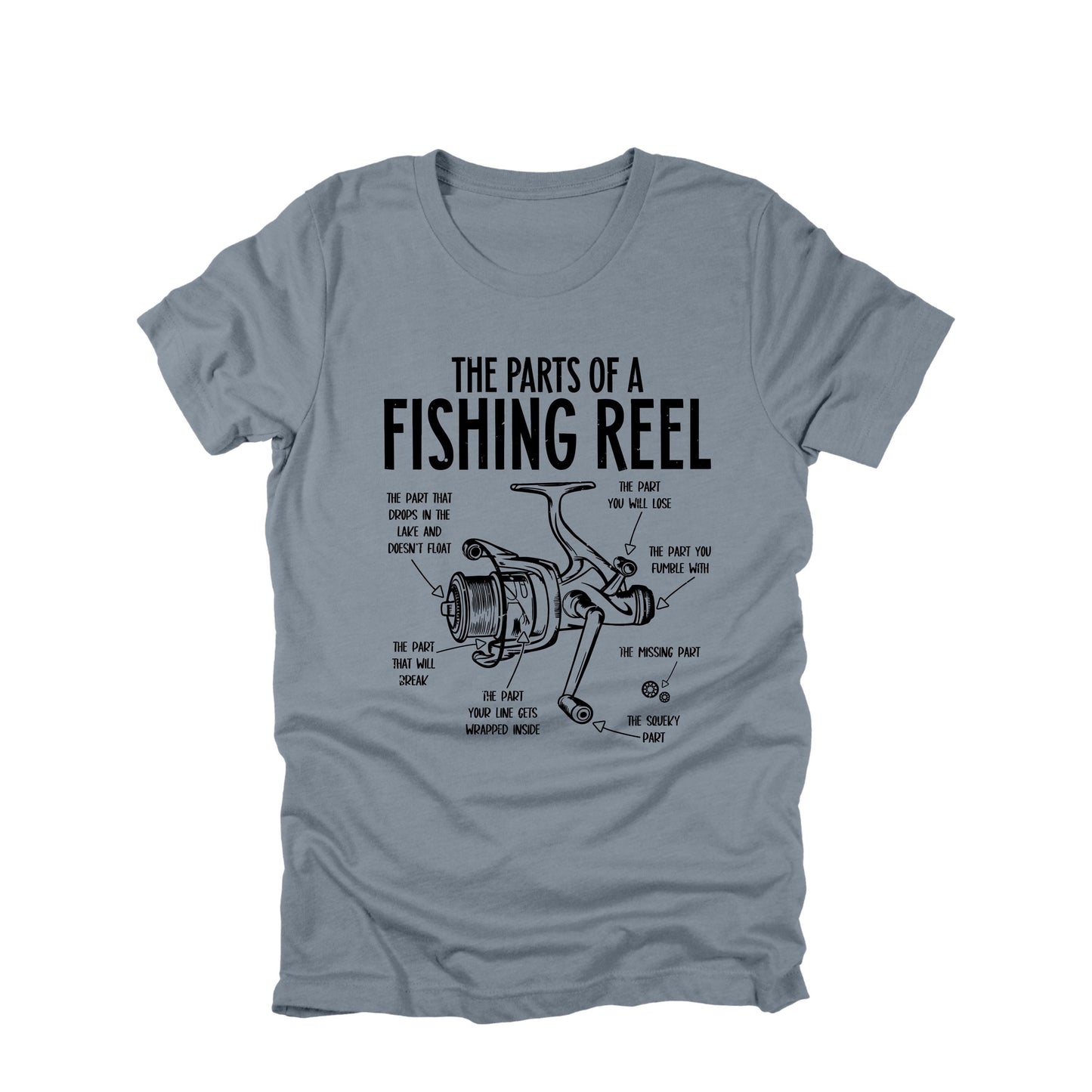 Parts of a Fishing Reel Funny Fishing Shirt, Fishing Shirt, Dad Lake Boat Trip Gift for Fishermen, Father's Day Mens Fishing T-Shirt