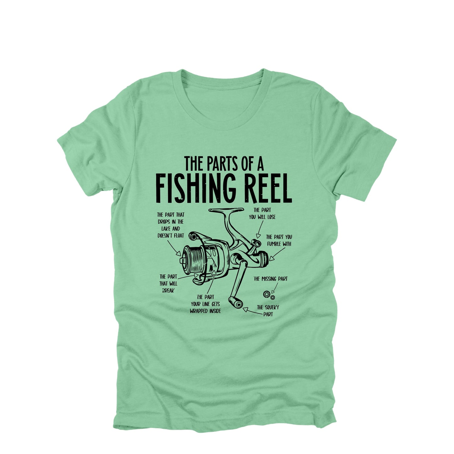 Parts of a Fishing Reel Funny Fishing Shirt, Fishing Shirt, Dad Lake Boat Trip Gift for Fishermen, Father's Day Mens Fishing T-Shirt