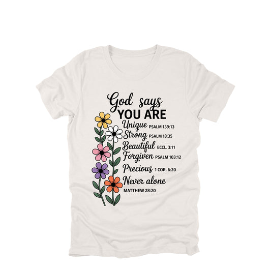 Christian Floral Shirt God Says You Are Tee Bible Verse Shirt Faith Based T-Shirt