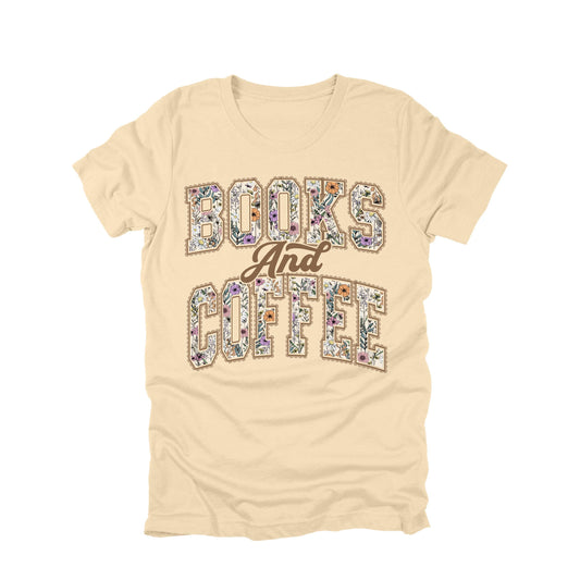 Books and Coffee Tee Floral Letter Shirt Book Lover Gift Reading Shirt Cozy Reader Tee