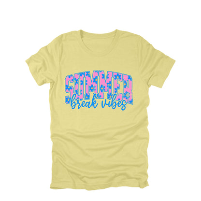 Summer Break Vibes Shirt Retro Summer Tee Beach Vacation Shirt Bright Graphic T-Shirt