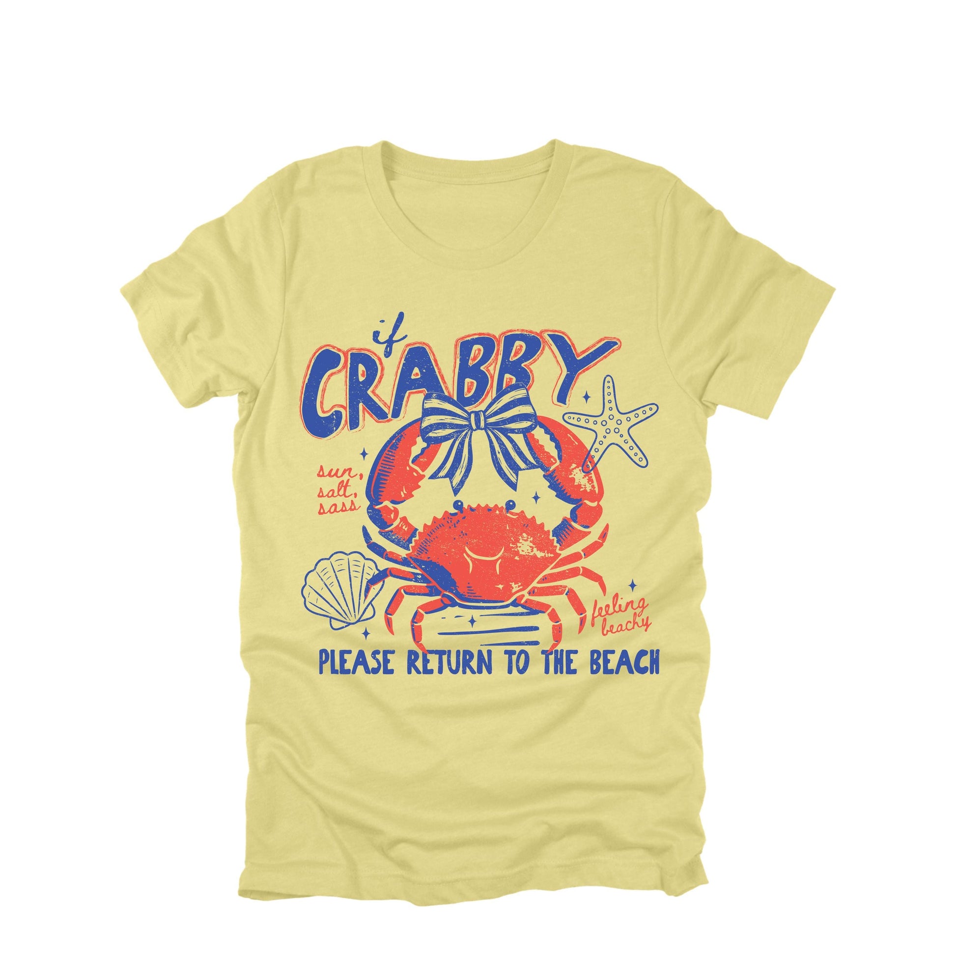 If Crabby Please Return to the Beach Shirt Funny Beach Tee Summer Vacation Coastal Shirt
