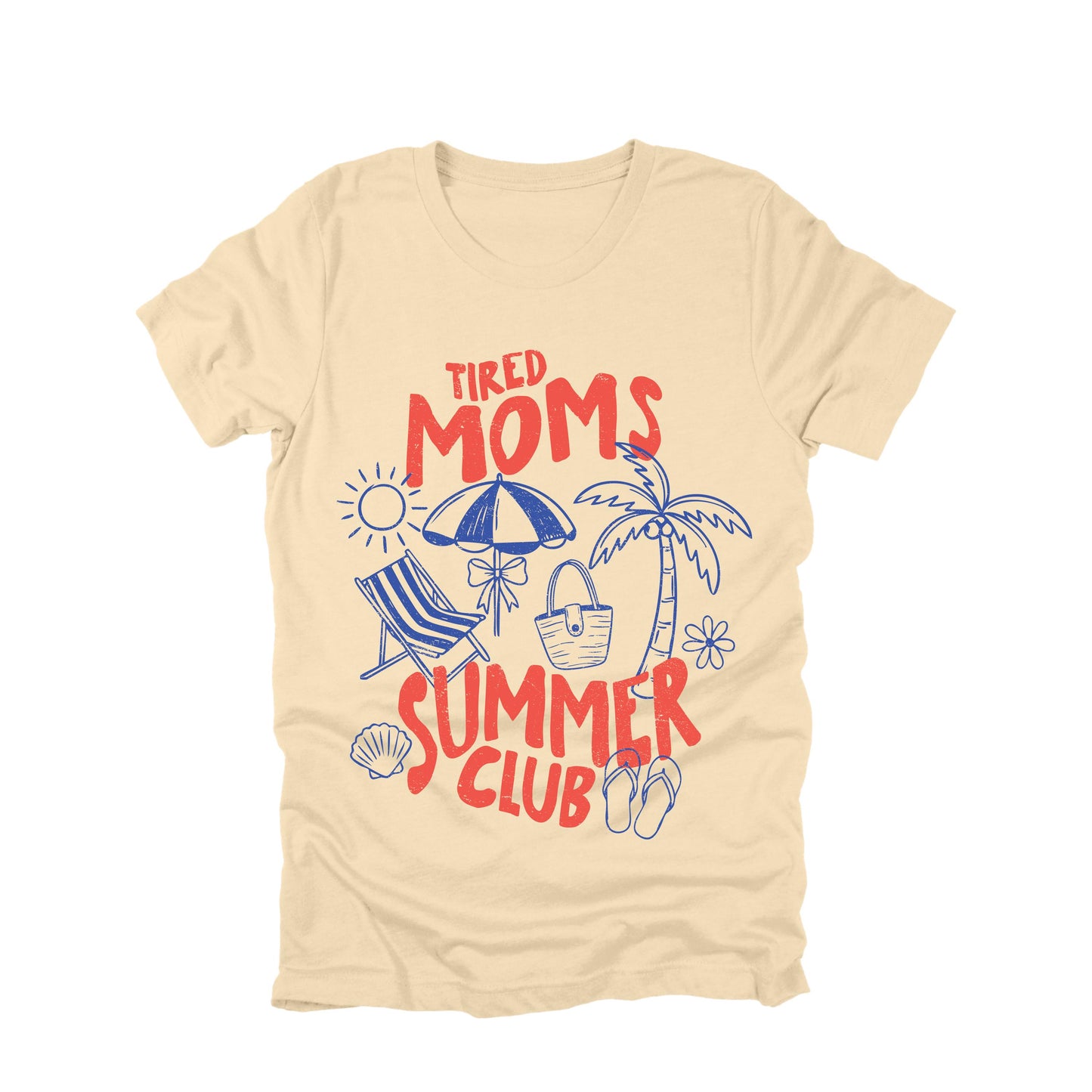 Tired Moms Summer Club Shirt Funny Mom Tee Summer Vacation Shirt Beach Mom Shirt