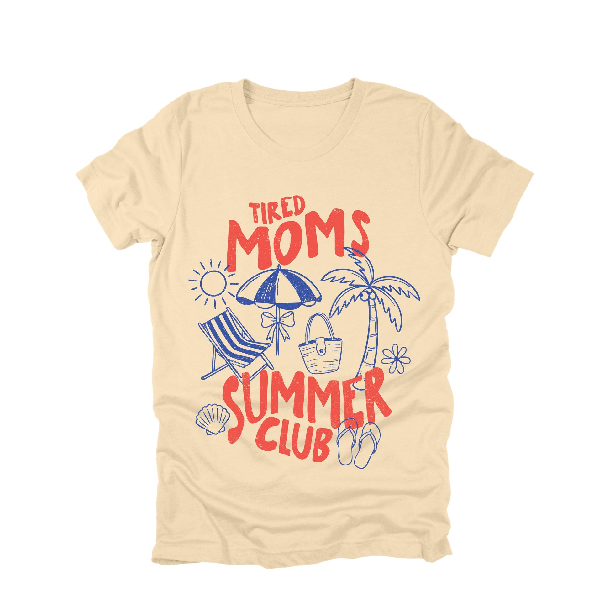 Tired Moms Summer Club Shirt Funny Mom Tee Summer Vacation Shirt Beach Mom Shirt