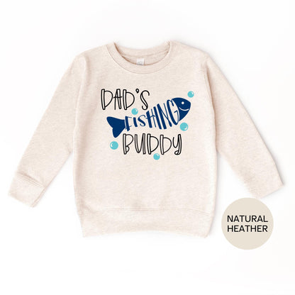 Dad's Fishing Buddy Sweatshirt Kids, Toddler Fishing Sweatshirt, Rabbit Skins Crewneck, Fishing Kid Gift, Matching Dad Shirt