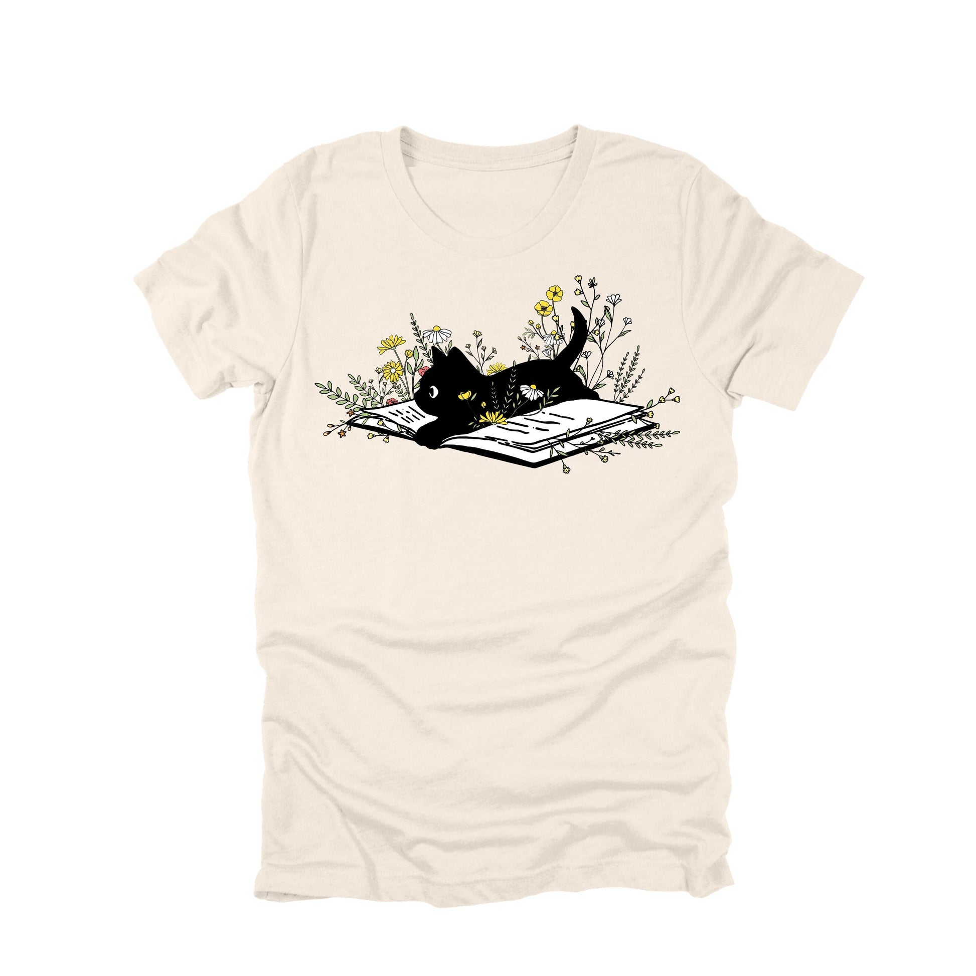 Black Cat Book Shirt, Cat Lover Book Shirt, Reading Cat Tee, Book Lover Shirt, Floral Cat Shirt, Cute Cat Graphic Tee
