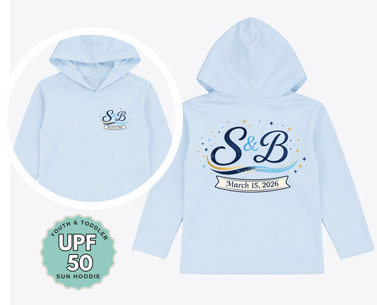 Personalized Kids UPF 50 Sun Hoodie, Custom Youth Sun Shirt Hoodie, Toddler UV Protection Hoodie, Lightweight Beach Hoodie Shirt