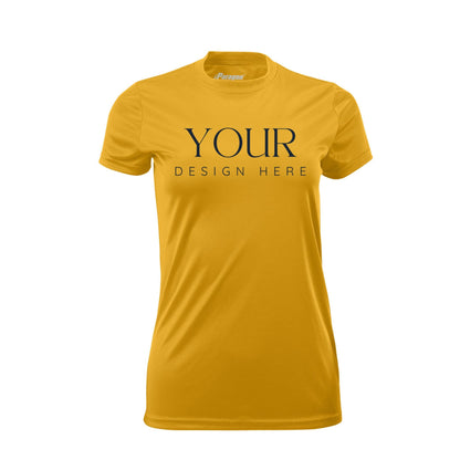 Ladies UPF Short Sleeve Crew Neck Custom Sun Shirt, Crew Neck Short Sleeve UPF Shirt, Personalized Performance Tee, Custom Logo Shirt