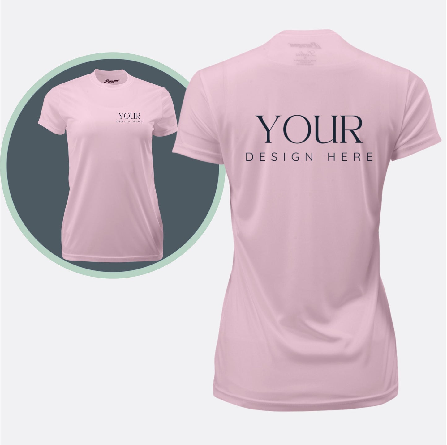 Ladies UPF Short Sleeve Crew Neck Custom Sun Shirt, Crew Neck Short Sleeve UPF Shirt, Personalized Performance Tee, Custom Logo Shirt