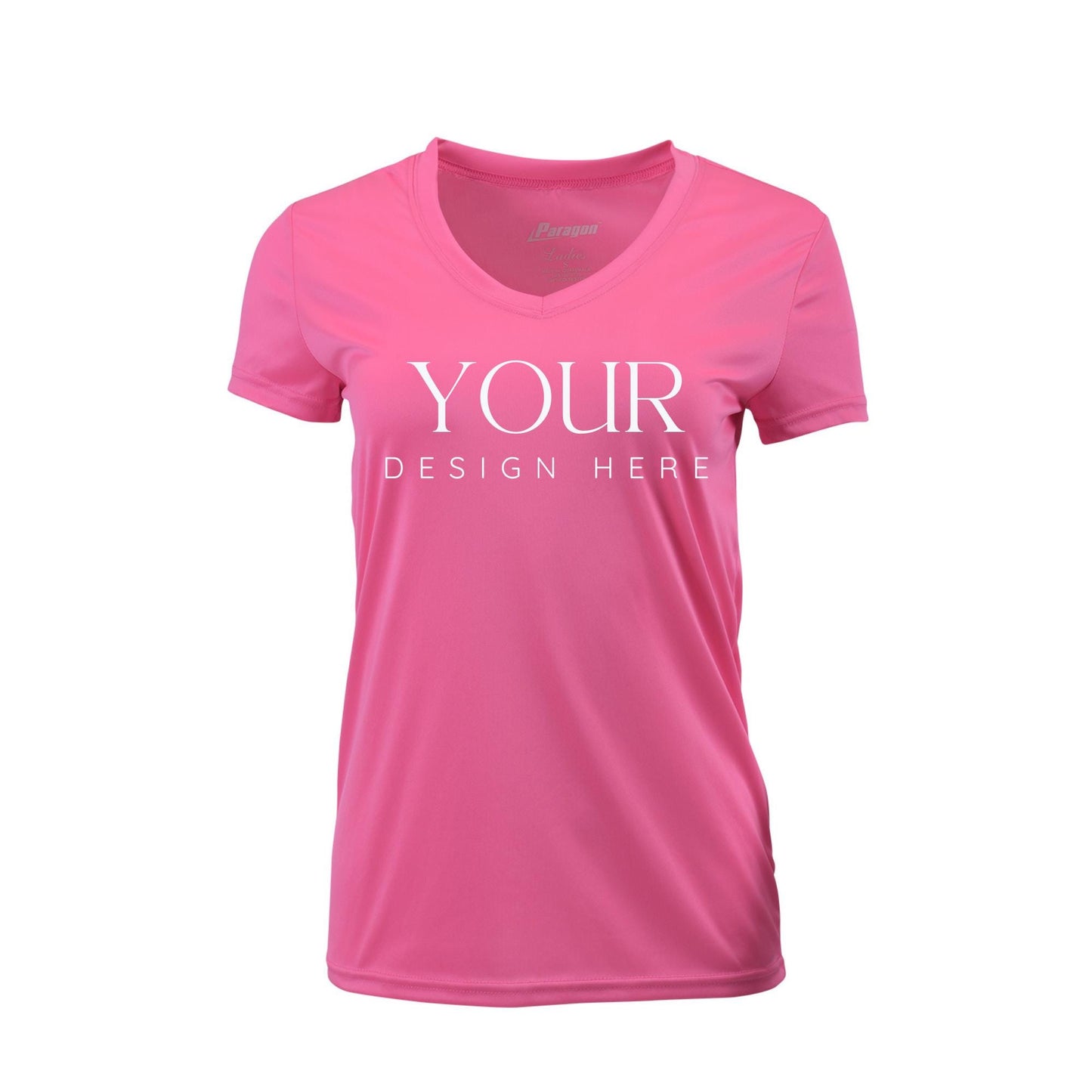 Ladies UPF Short Sleeve V-Neck Custom Sun Shirt, Crew Neck Short Sleeve UPF Shirt, Personalized Performance Tee, Custom Logo Shirt