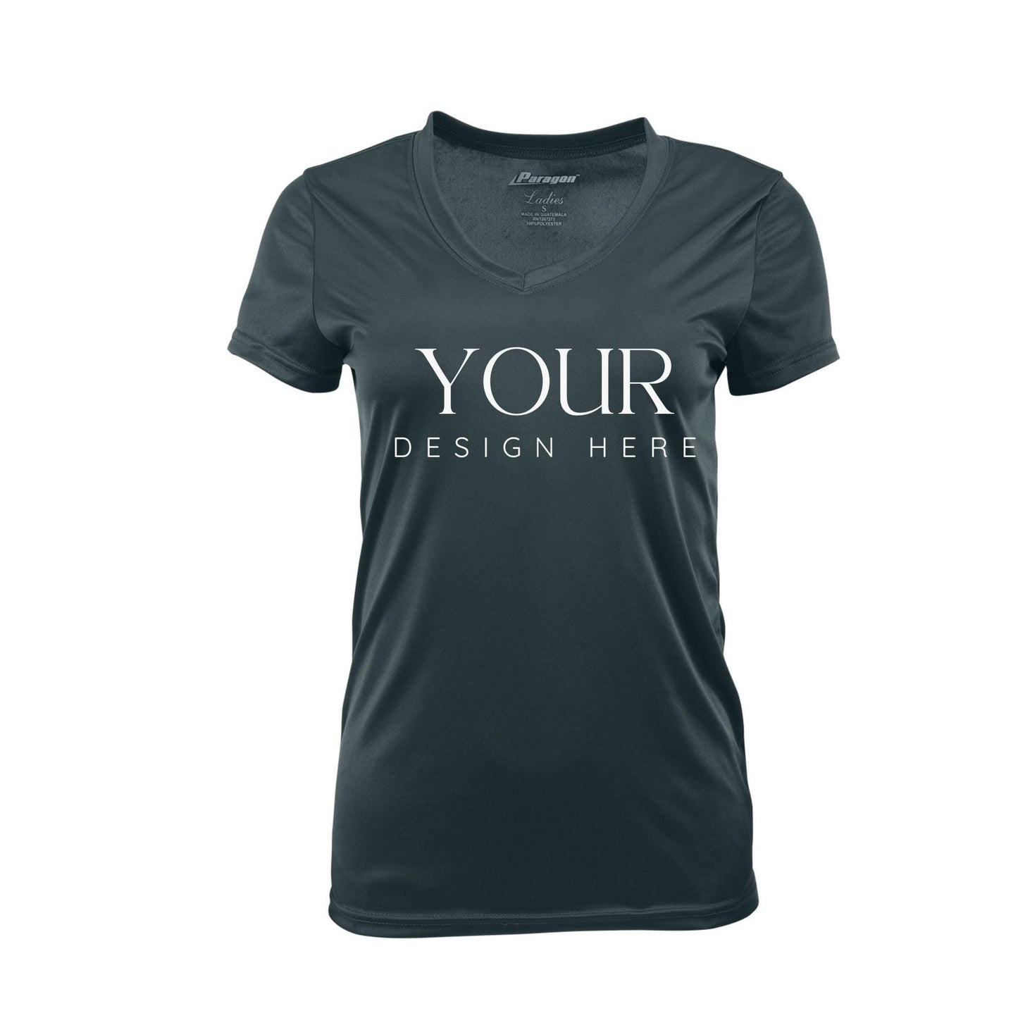 Ladies UPF Short Sleeve V-Neck Custom Sun Shirt, Crew Neck Short Sleeve UPF Shirt, Personalized Performance Tee, Custom Logo Shirt