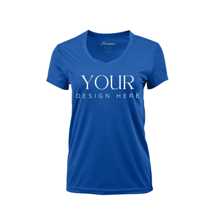 Ladies UPF Short Sleeve V-Neck Custom Sun Shirt, Crew Neck Short Sleeve UPF Shirt, Personalized Performance Tee, Custom Logo Shirt