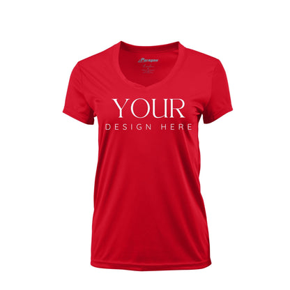 Ladies UPF Short Sleeve V-Neck Custom Sun Shirt, Crew Neck Short Sleeve UPF Shirt, Personalized Performance Tee, Custom Logo Shirt