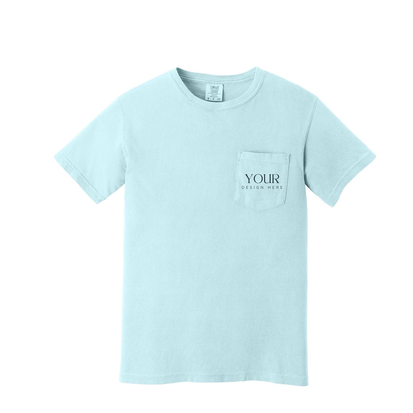 Comfort Colors Cotton T-shirt, Personalized Pocket Tee, Custom Logo Shirt, Garment Dyed Shirt, Custom Text Shirt, Business Tee