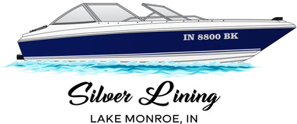 Custom boat drawing line art personalized illustration boat artwork