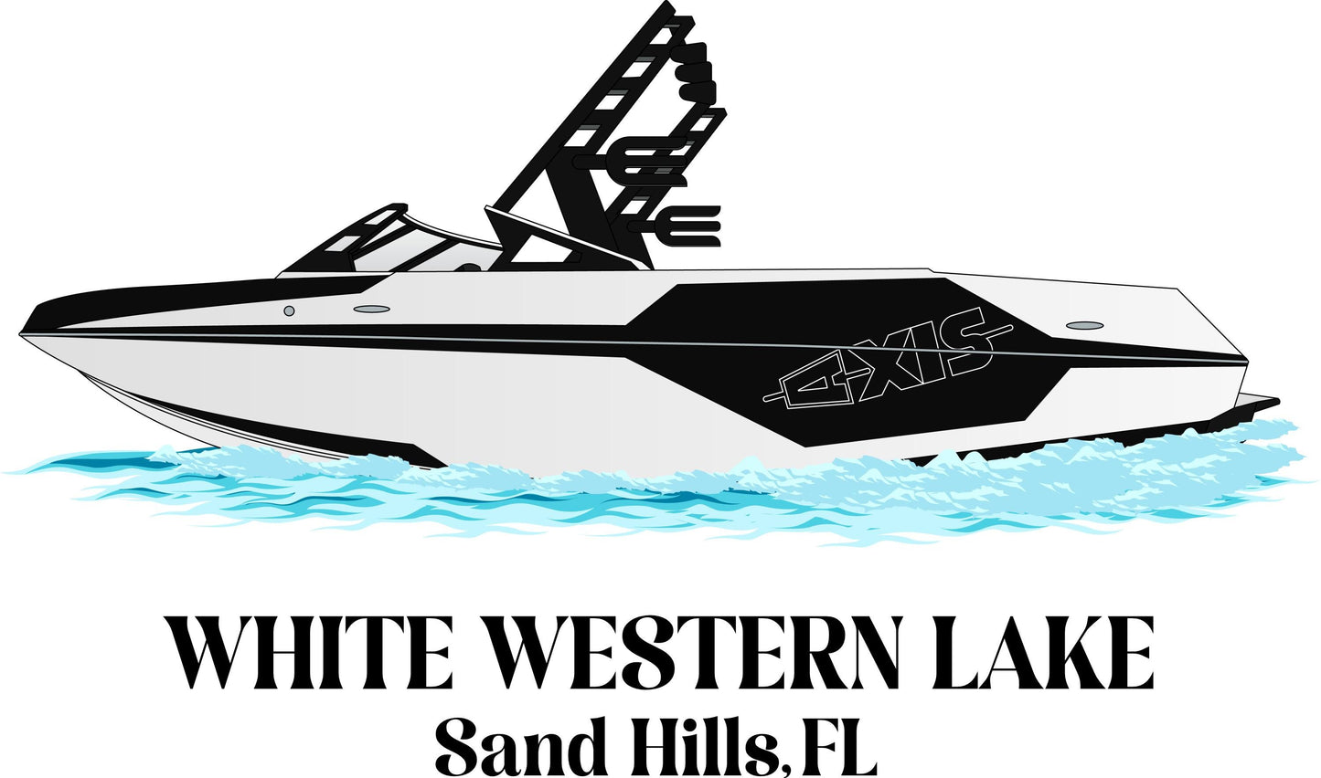 Custom boat drawing line art personalized illustration boat artwork