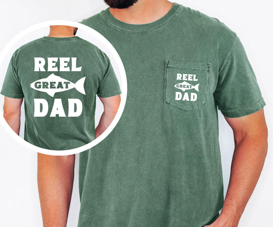 Reel Great Dad Fishing Father T-shirt