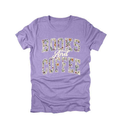 Books and Coffee Shirt Floral Graphic Tee Book Lover Shirt Reading Shirt Cute Book Tee