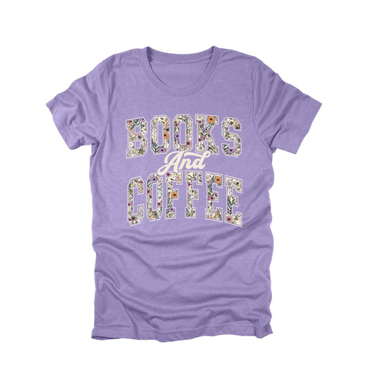 Books and Coffee Shirt Floral Graphic Tee Book Lover Shirt Reading Shirt Cute Book Tee